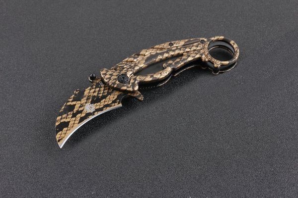 Promotion X63 Karambit Griffe Couteau 440C 57HRC Lame poignée en acier EDC Couteaux de poche avec boîte d'origine Package Retail