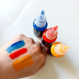 Promotionele 30 ml/fles spuitpistool Water Pigment Diy schilderen op watergebaseerde lichaam hijgen Tijdelijke Tattoo Spray Art Supplies