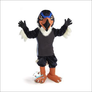 Promotionele Blue Hawk mascotte kostuum handgemaakte pakken feestjurk outfits kleding advertentie promotie carnaval