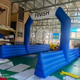 Promotionele Blauwe Opblaasbare Start Finish Lijn Boog met Benen Openlucht Adverterende Archway Deur Gate Ballon voor Rasevenement