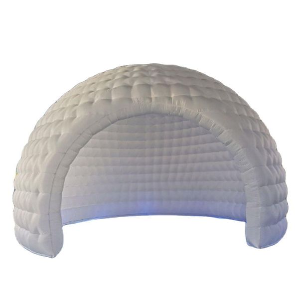 Dôme d'air gonflable de la canopée promotionnelle avec des lumières LED blanches Igloo Wedding Pub Stage Tent pour le salon