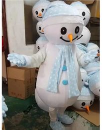 Promotionele kerstsneeuwman pop mascotte kostuum handgemaakte pakken feestjurk outfits kleding advertentie promotie carnaval