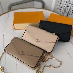 Promotionele korting Hoge kwaliteit Designer Damestas Originele doos Schoudertassen handtas portemonnee clutch drie in één bloemenletters