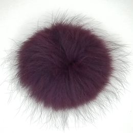 Cadeau promotionnel mignon 15 cm fourrure de raton laveur pompon boule accessoires teints couleur avec bouton-pression pour la décoration livraison express rapide