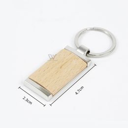 Cadeaux promotionnels Porte-clés en métal en bois Laser Blancs Porte-clés de luxe en bois Porte-clés Porte-clés de voiture