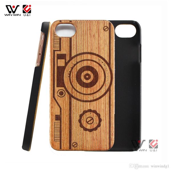 2021 les plus chaudes conception personnalisée en bois gravure au laser Logo étuis de téléphone pour iPhone 6 7 8 X XR XS 11 Pro Max coque arrière en gros