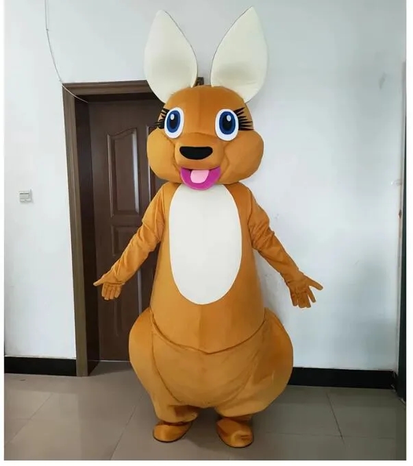 Kampanjmaskot kostymer känguru mascot kostymer halloween tecknad vuxen storlek fancy klänning