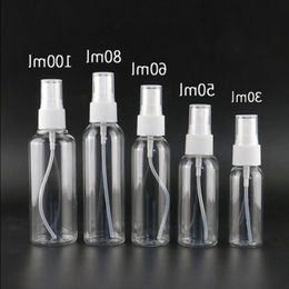 Bouteilles de pulvérisation en plastique vides PET promotionnelles 10 ml-100 ml bouteilles d'emballage cosmétique claires pour le maquillage et les soins de la peau Bot de parfum rechargeable Rgew