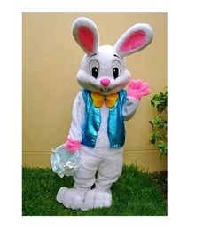Costume de mascotte de lapin de pâques professionnel promotionnel, costumes faits à la main, robe de soirée, vêtements de Promotion publicitaire, carnaval