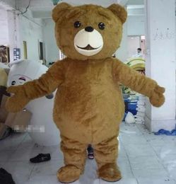 Costume de mascotte d'ours en peluche promotionnel, costumes faits à la main, tenues de fête, vêtements de Promotion publicitaire, carnaval