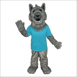 Disfraz promocional de mascota Lobo de Westmount, trajes hechos a mano, trajes de fiesta, ropa, promoción publicitaria, Carnaval