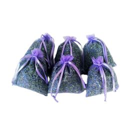 Bewijs 6 -stc/lot Natural Lavender Bud Sachets Gedroogde bloem Sachet Bag Aromatische huishouden Garderobe auto lavendel luchtverfrissers