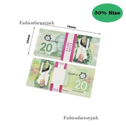 Prop jeu canadien copie argent DOLLAR CAD FBANKNOTES PAPIER formation faux billets accessoires de film