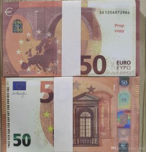 Prop Money 50 gros euros ou enfants US copie jouet 100pcs / pack jeu de famille papier jouer billet de banque réaliste Fvmck