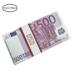 Prop Money 500 Euro Bill à vendre en ligne Euros Fake Movie Moneys 500 Bills Full Print Copy Party Réaliste Fake UK Banknotes Paper Note43QI