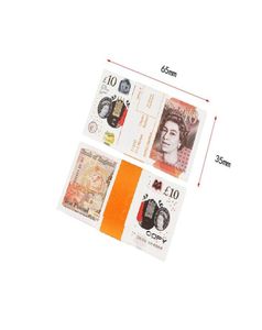 Prop Money Copy Toy Euros Party réaliste faux billets britanniques Paper Money Pretend double side21031019052