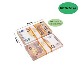 Prop geld faux billet Kopieergeld Papier Feestelijk Feest Speelgoed party VS 20 50 100 Nep Dollar Euro Film bankbiljet Voor Kinderen Christma270B