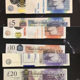 Prop Money Toys UK Pounds GBP British 10 20 50 Commémorative Fake Notes Toy for Kids Christmas Cadeaux ou Video Film194Hsh36Vylf