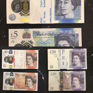 Prop Money Toys UK Pounds GBP British 10 20 50 Commémorative Fake Notes Toy for Kids Christmas Cadeaux ou Video Film25912058WACS64JO8ON