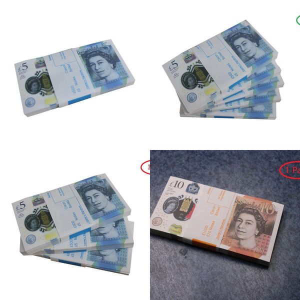 Prop Money Libras británicas GBP BANK Juego 100 20 NOTAS Edición de película auténtica Películas Jugar dinero falso Casino Photo Booth Props4AW8TOYZ