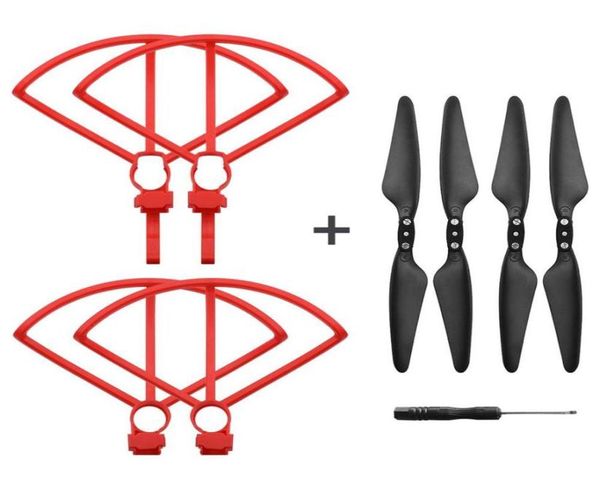 Garde-hélice pliable à dégagement rapide, avec tournevis, jeu de pièces de rechange pour Drone Hubsan H117S Zino RC Red3082251