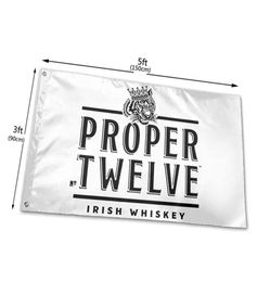 12 Irish Whisky Flag 3x5ft Polyester en extérieur Utilisation intérieure Utilisation de la bannière et des drapeaux du club entièrement entièrement 8877653
