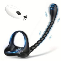 Stimulateur de la prostate Masseur de bite de bite vibratrice Remote Control Plug à bout d'analyse pour les hommes Retard Exerciseur Adult Sex Toys 240403