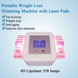 Protable 650nm 980nm Cold Lipo Laser Body Loss Shaping Minceur Machine Graisse Réduire Cellulite/4D Diode Lipolaser Beauty Equipment