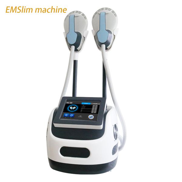 Système de refroidissement par air portable Brûleur de graisse façonnant la machine de mise en forme du corps non invasive à 2 poignées Stimulateur musculaire Ems Équipement de beauté amincissant Hi-emt