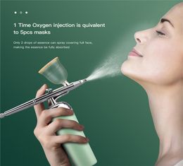 Aérographe portable maquillage vapeur facial 03mm mini compresseur d'air micronisation oxygène eau injecter visage SPA nano brouillard pistolet de pulvérisation 1574643