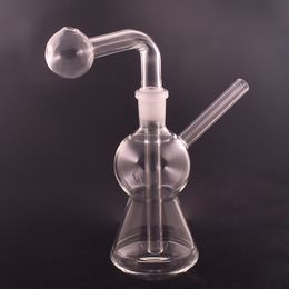 Protable Clear mini Vetro staccabile Ash Catcher dab rig bong con downstem maschio da 14 mm che fuma Inline Perc bong ad acqua narghilè