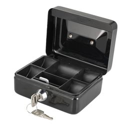 Protable Key SAFE Box Key Locker Mini Steel Piggy Bank Safety Box Stockage Caché Coin Coin Cash Bijoux avec tiroir Boîte de transport 240420