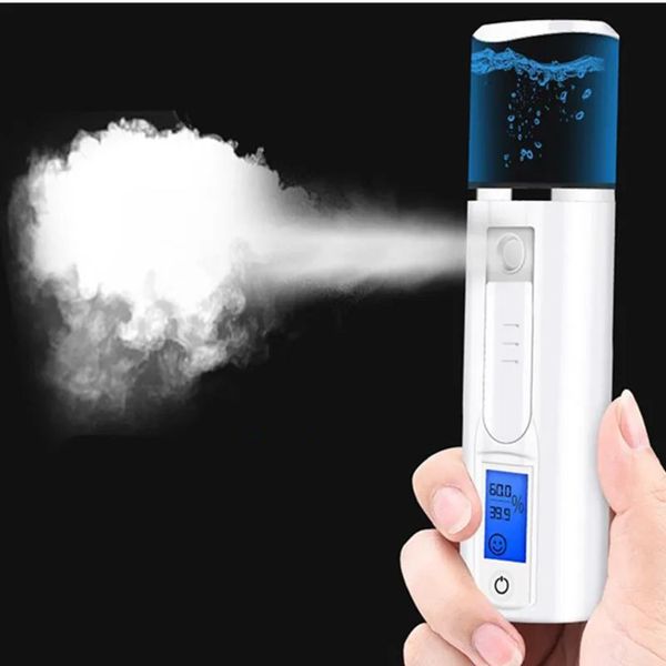 Protable Mini Nano Mist Facial Spray Splamer Spa Hydrating Hydrating Mist Papetter Humidificateur Tester Skin Tester Skin Care 40 # 1210 240409