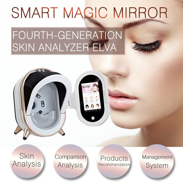Analyseur de peau portable AI Instrument d'image intelligent Détecteur de peau Miroir magique à huit spectres Machine d'analyse faciale numérique 3D