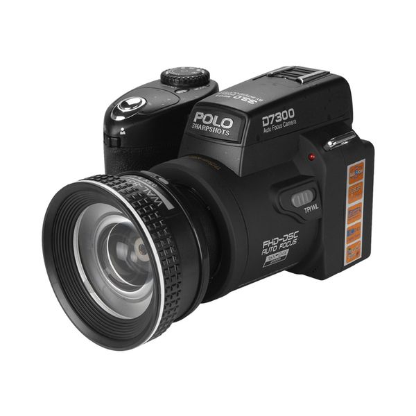 Protax D7300 Cámaras digitales 33MP Profesional DSLR 24x Zoom óptico teleobjetivo 8x Lente de gran angular Spotlight 9253