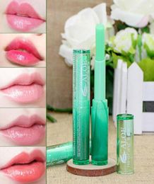 Protéger les lèvres hydratant nutritif baume à lèvres maquillage Aloe Vera plante rouge à lèvres femmes température Chang couleur lèvres Stick5261865