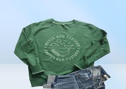 Protégez notre océan Protection Notre futur sweat-shirt Save Whale Slogan Women Vêtements Cleanup Beach Jumper Casual Shirts Drop15128808