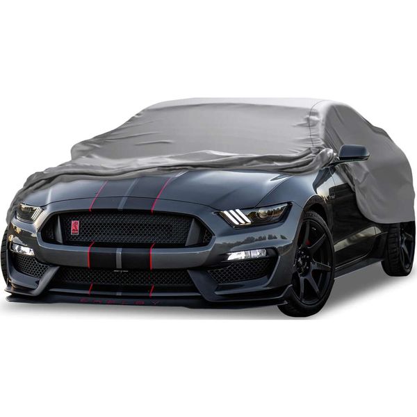 Protégez votre Mustang Ford 2005-2023 avec couverture de voiture résistante aux intempéries - Couvercle intérieur / extérieur avec verrouillage de câble de vol, sangles de vent et accessoires