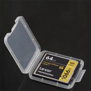 Étui de protection Conteneur de cartes Boîtes de cartes mémoire Cartes CF Outil Boîte de rangement transparente en plastique Mini carte CF Boîtes faciles à transporterZC525