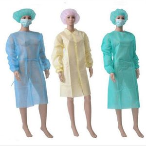 Bescherming toga wegwerp beschermende isolatie kleding stofdichte overall voor vrouwen mannen anti-mist anti-deeltje isolatie pak 3 kleuren