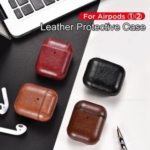 Beschermende tas lederen mouw cover cases opslag Oortelefoon Draagbaar voor Apple Airpods Pro Charging Box Anti-Lost Designer Handtassen Case met Haak