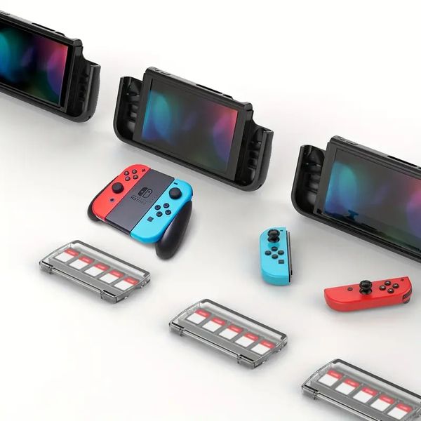 Étui de protection pour console de jeu Nintendo SWITCH, manchon de protection NS intégré, étui de protection anti-chute détachable tout compris, film de console de jeu Ns