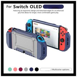 Étui de protection pour les modèles Nintendo Switch OLED avec 2 emplacements pour cartes de jeu Étui de protection en matériaux PC de haute qualité