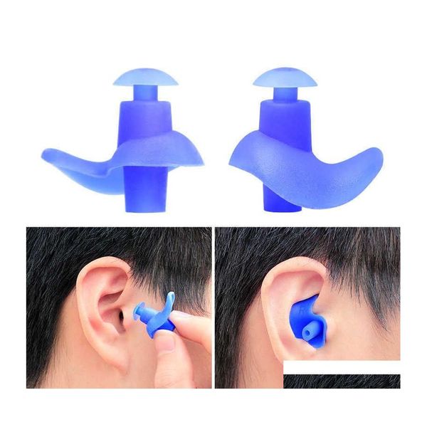 Vêtements de protection 1 paire Sile étanche natation bouchons d'oreille bouchons d'oreille protecteur réduction du bruit cache-oreilles confortable étude sommeil Dr Dh1Hd