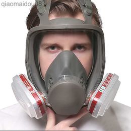 Vêtements de protection 17in1 6800 masque à gaz peinture masque à gaz large champ masque complet respirateur peinture en aérosol masque en silicone 6800 HKD230826