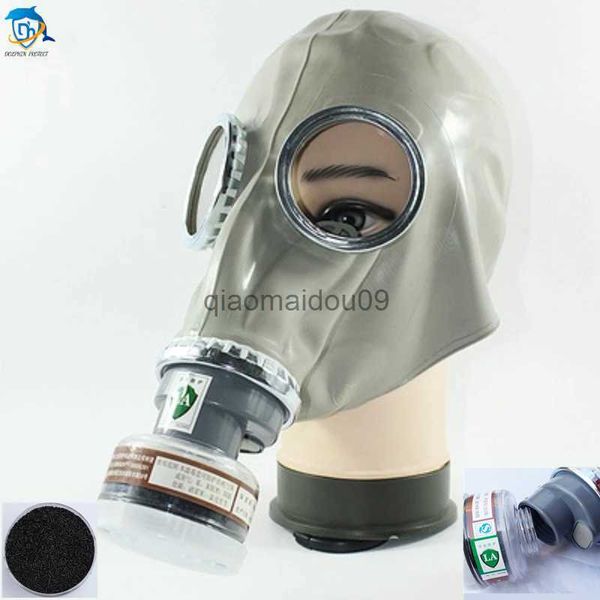 Vêtements de protection 2 en 1 masque à gaz chimique respirateur matériau en caoutchouc de style classique protection complète du visage respirateur de peinture en aérosol industriel HKD230825