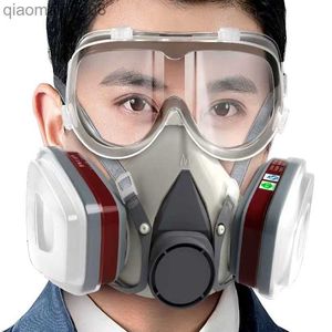 Vêtements de protection 6200 Masque 17in1 6200 Demi-masque à gaz Respirateur avec filtre 6001/2091 Fit Peinture Pulvérisation Anti-poussière HKD230826