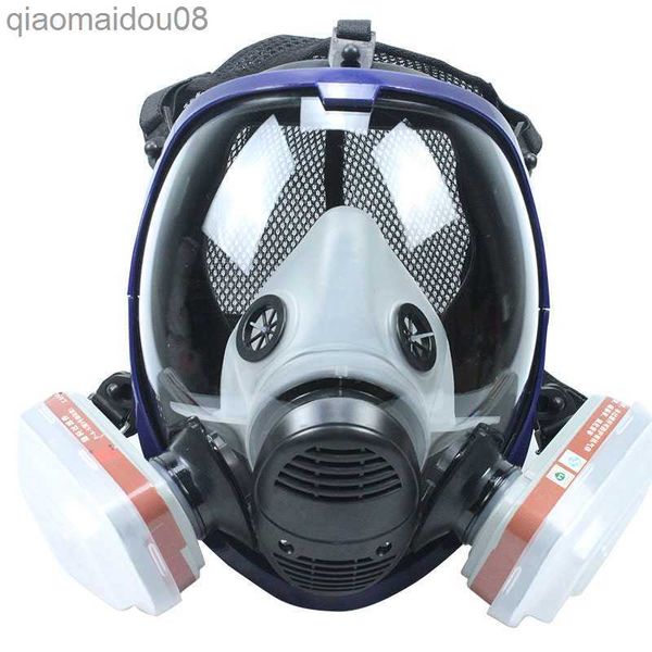 Ropa protectora 7 en 1 Máscara de gas químico Caliente 6800 Respirador de polvo Pintura Insecticida Aerosol Silicona Máscara facial completa Filtro para soldadura de laboratorio HKD230826