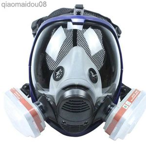 Vêtements de protection 7 en 1 masque chimique 6800 6001 masque à gaz acide anti-poussière respirateur peinture pesticide pulvérisation filtre laboratoire cartouche de soudage HKD230826