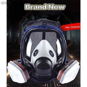 Vêtements de protection 7 en 1 masque à gaz respirateur chimique peinture anti-poussière pulvérisation de pesticides masque complet en silicone avec filtres pour le soudage en laboratoire HKD230826